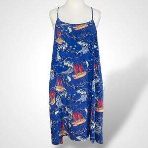 Patagonia Women's Limited Edition Pataloha Dress Size L Voyage Superior Blue